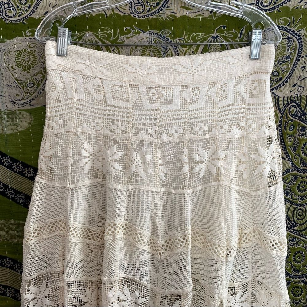 Rare NWT Free People Tofu Rebel Crochet Bohemian Maxi Skirt Size Medium - Picture 3 of 15